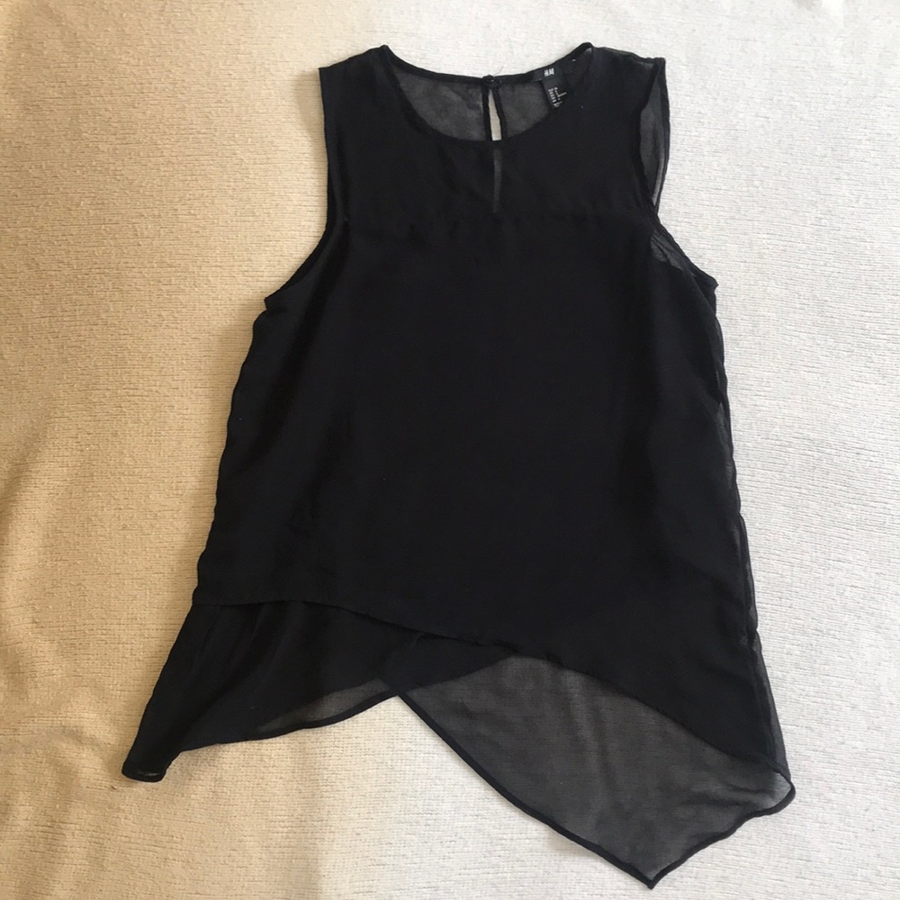 Layered black H&M tank top